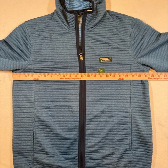NWT L.L. Bean Men’s Blue Full-Zip Hooded Sweatshirt Jacket